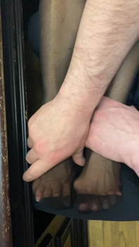 Sexy Legs in Nylon with Tiny Feet