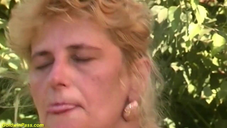 Crazy Old Moms: Redhead chubby stepmom rough outdoor fucked