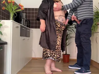OurFetishLife: Quickly Fucked My Mother-in-law in the Kitchen and Came on...