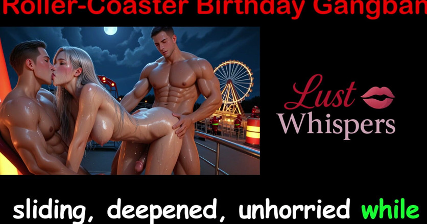 LustWhispers: Gangbang hari jadi Roller-Coaster - Cerita seks Inggeris