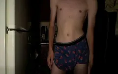 The Guy Undresses for the Camera and Jerks off Until He Cums