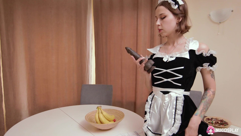 Nu Cosplay: Horny Maid Finds Dildo in Master S House