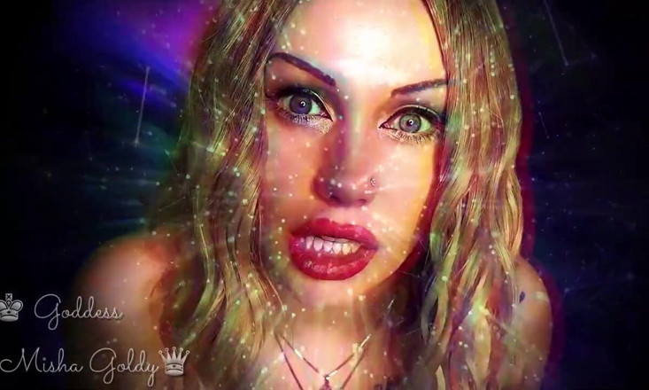 Goddess Misha Goldy: Orgasmy jsou mnohem intenzivnější, když se zaměřujete na moje oči...