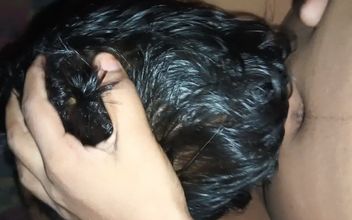 Husband quenched the thirst of pussy by licking it