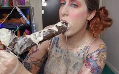 Café da manhã e cabeça: rabuda garganta profunda