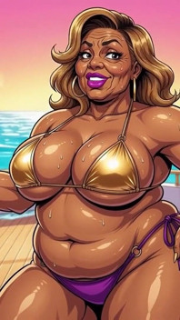 Sexy zwarte vrouwen in bikini's