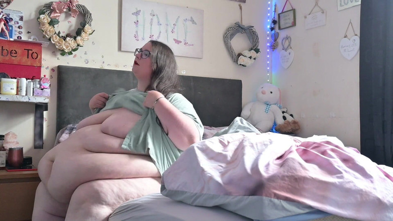 SSBBWLadyBrads: SSBBW 이른 아침 배꼽 크림으로 문지르기