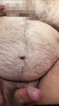 Jerking off My Hairy Fat Cock, Asshole, Cum Eating