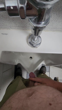 Pissing Ina Public Bathroom.