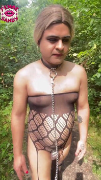 Femme Sandy - Bare in the Bushes: Exposure Walk & Swallowing