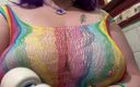 Renee Sakuyas Studio: Veloce sborra con hitachi, lingerie arcobaleno