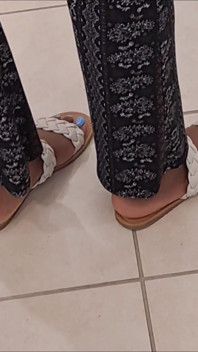 Behind Her Big Booty N Pretty Feet N Blue
