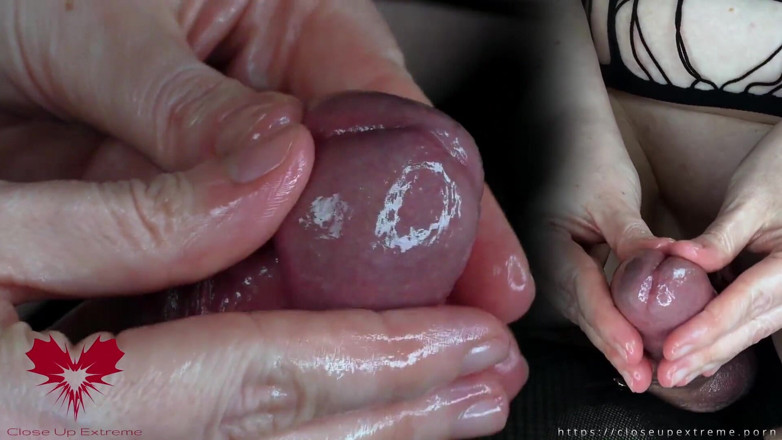 Close Up Extreme: Video di istruzioni per la mungitura pre-eiaculare - primo piano di...