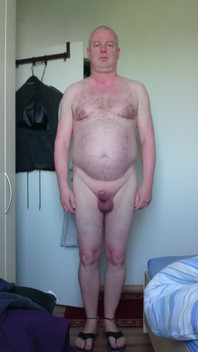 Naked, Chubby and Hard Cock