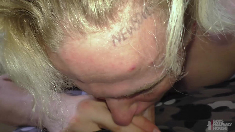 Boys half-way house: Butt-ravaged Teen Swallows 1st Load