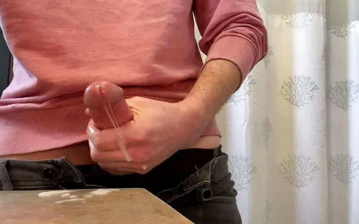 Jacob Buster: Blowing a load on the bathroom counter
