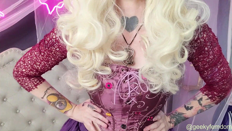 Geeky Femdom: Hocus Pocus对漫画处女的狂暴性爱