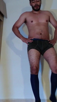 Exercising Naked Using Long Socks
