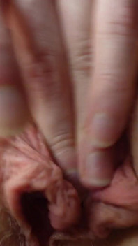 Big Labia Pussy Rubbing Masturbation Closeup