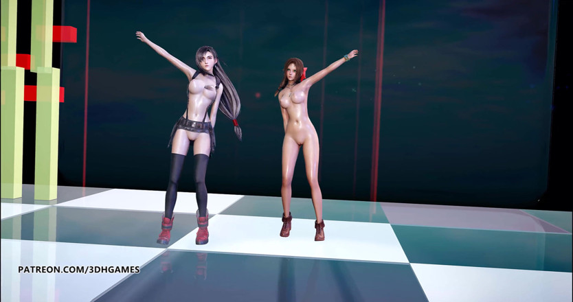 3D-Hentai Games: Berry good - Mellow Mellow, Tifa Lockhart Aerith, sexy striptease final...