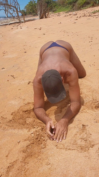 Ladysilvas: เลดี้สมิธทำสตริปติสบนชายหาด โชว์ตูดแทนนด์กับมาร์กเซ็กซี่