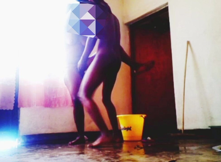 Me and my new slut: Ngentot gaya doggy sambil berdiri, ya tuhan!