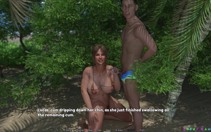 Porny Games: K4soft의 완벽한 주부 - 해변에서 일어나는 일 10