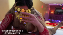 Busty Trans Gypsy Loves BBC Cum thumbnail