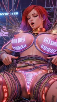 Vanessa KOF Cyberpunk Cow Slave - Cabluri strângând țâțe uriașe și fundul mare episodul 1