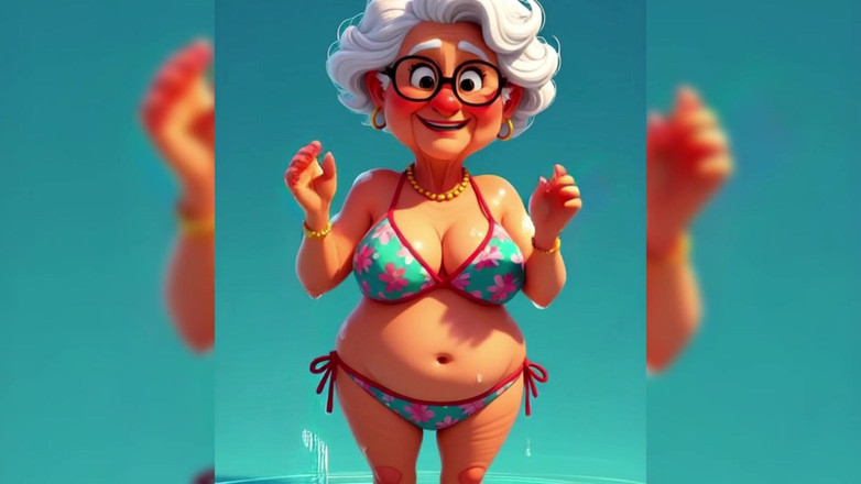 AI Porn: 할머니 애니메이션 끈적 끈적한 엉망