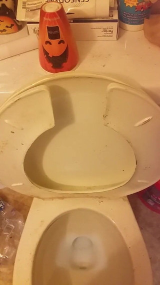 Fseanb: Peeing and cock play in bathroom.