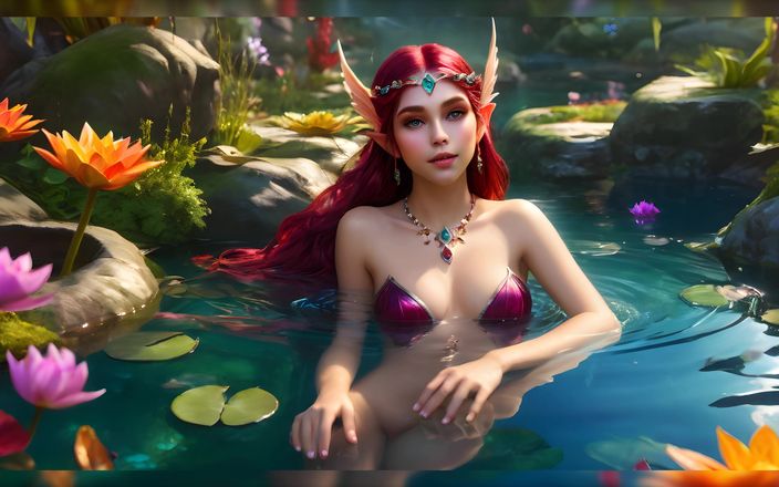 AI Girls: Vackra älvflickor i vattendamm