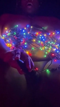 Ebony BBW Masturbates Christmas Edition