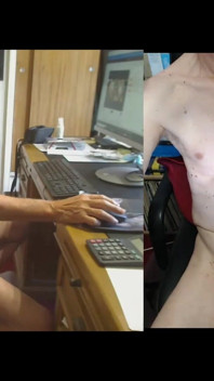 Buitenshuis anaal spelen met cumshot
