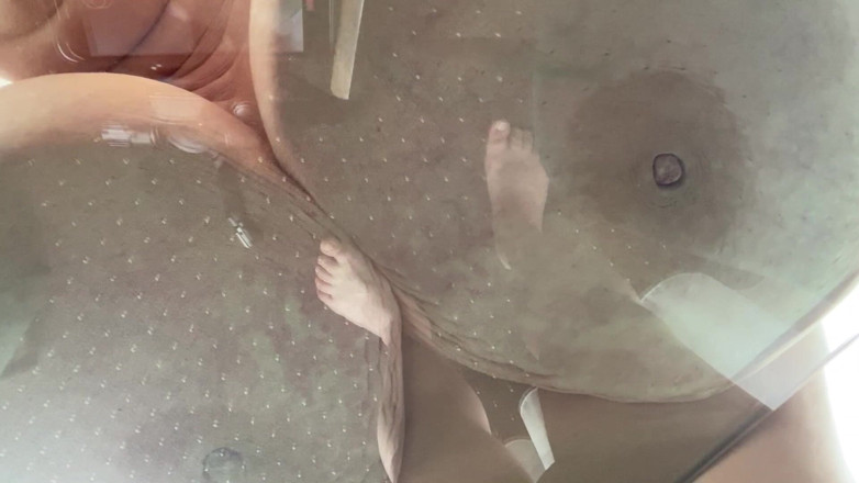 Roxanne Miller: Glass Table-under Boob