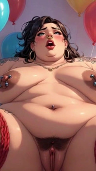 풍선으로 뚱뚱한 로프 본딩 - 풀 디스플레이의 아름다운 보지