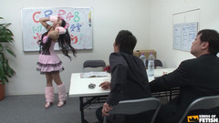 Pure Japanese adult video ( JAV): Japanese Girl Squirts at Job Interview While Two Men Play...