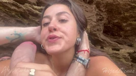 Hijadevenus Invited Me to a Nude Beach... She Made Cum Twice!