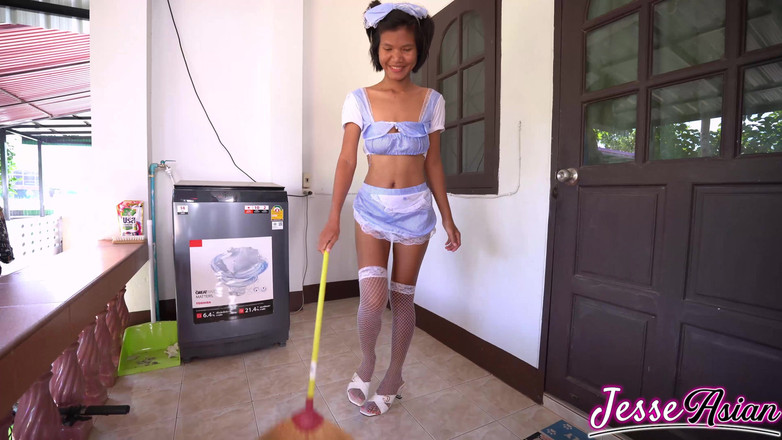 Jesse Thai: 女仆是一个肛交荡妇！自动取款机房间清洁服务 - 杰西亚洲