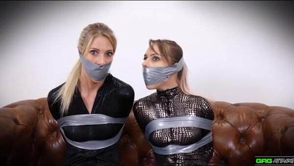 Gag Attack: Chloe &amp; Rebecca- catburglars in bondage video