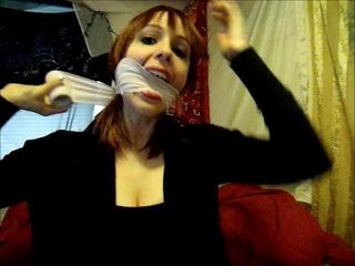 Selfgags classic: Naughty Ex-Girlfriend Loves To Be Gagged!
