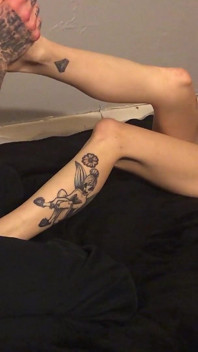 Petite Blonde Gets Tatted Body Oiled up 1 of 3