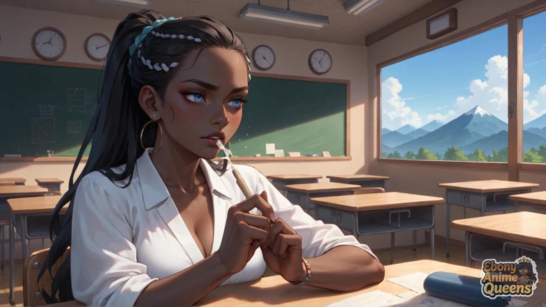 Ebony Anime Queens: La golosa regina gola profonda mountain sky in un porno...