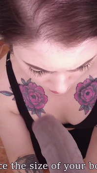 White girl needs to suck BBC to work off the cash her boyfriend has owed