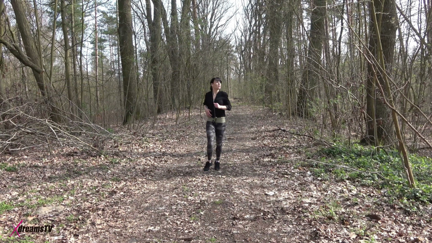 Elisa 18 & Bella X - Outdoor Blowjob, Masturbating and Peeing in the Woods