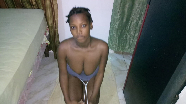 Mastermeat1: Black Girl on Her Knees Sexy Hot Teen Curvy Ebony...