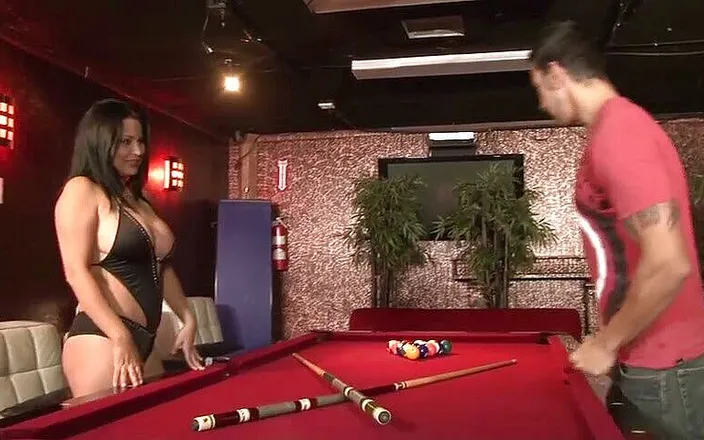 Gazongas: Busty MILF gets slammed on the pool table