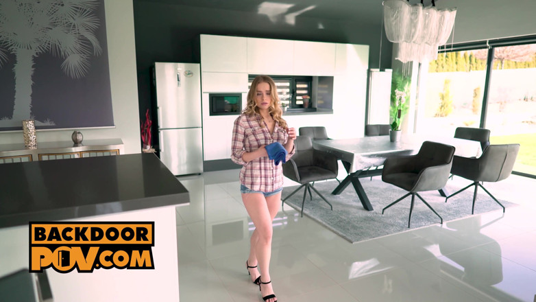 BackdoorPOV: POV - Raunchy petite blonde Alexa Flexy takes two cocks