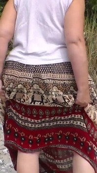 Jen Flashes at the Beach