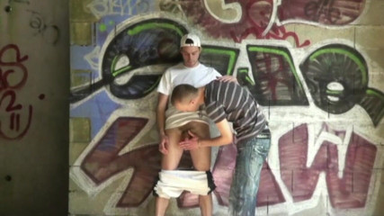 Crunch Boy: Scally jongen neukte buitenshuis expositie
